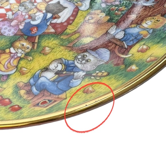 Franklin Mint Heirloom Bill Bell A Purrfect Feast Collector Plate - Picture 7 of 13